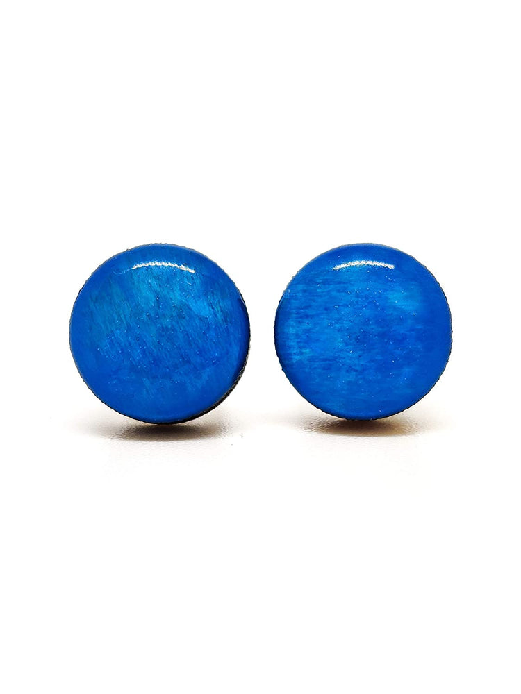 Topaz Blue Stud Earrings by Candi Cove Designs