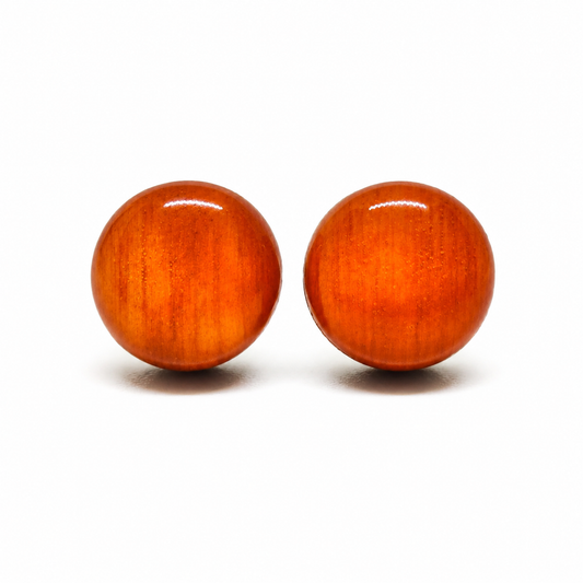 Terracotta Orange Stud Earrings by Candi Cove Designs