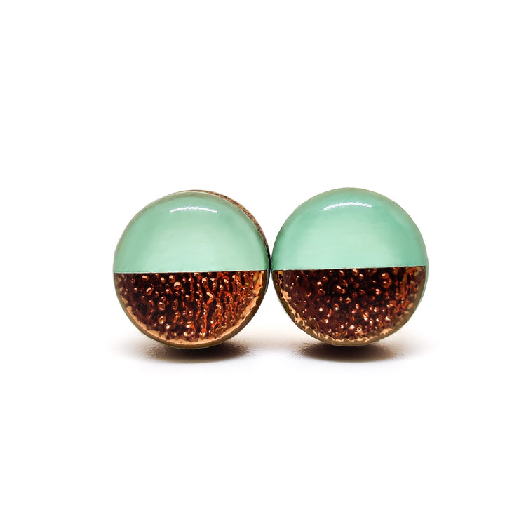 Mint Green and Rose Gold Faux Hammered Metal by Candi Cove Designs