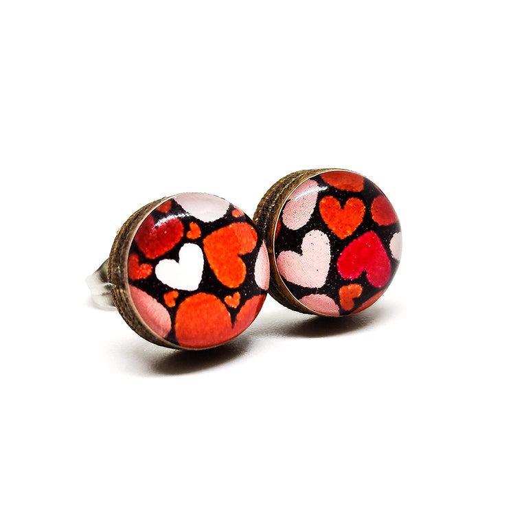 All of the hearts stud earrings by candi cove designs everyday simple stud earrings for sensitive ears