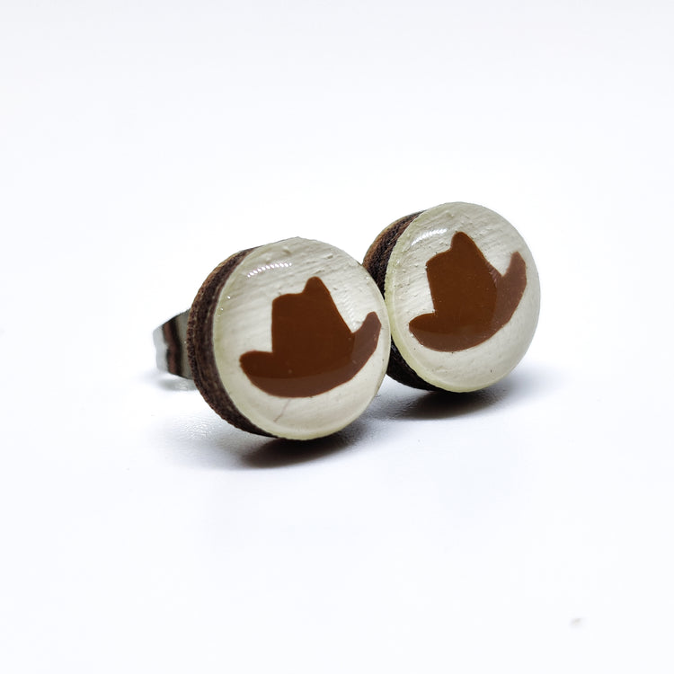 Cowgirl Hat Stud Earrings - Candi Cove Designs