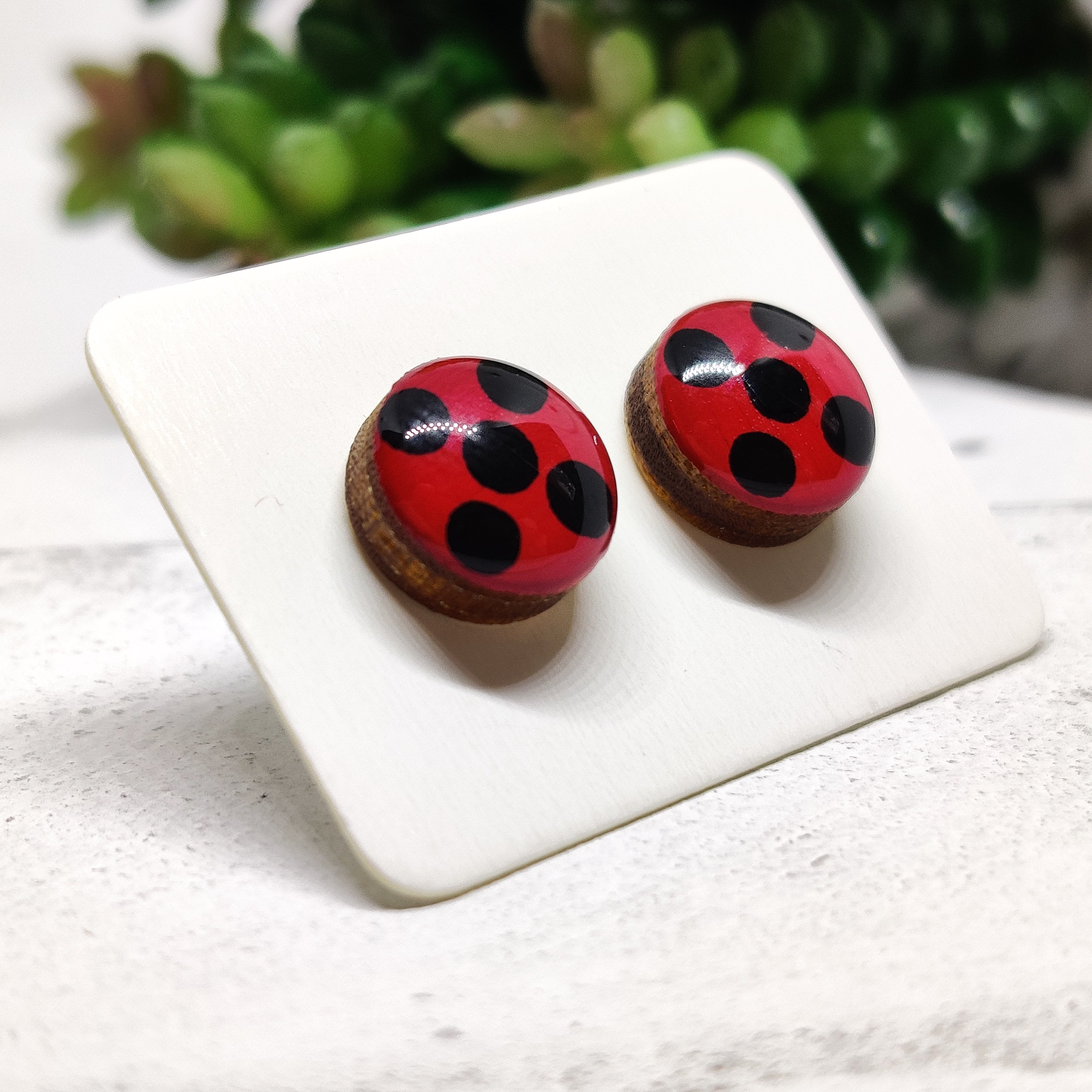 Diy Ladybug Earring Ladybug Stud Earrings By Candi Cove