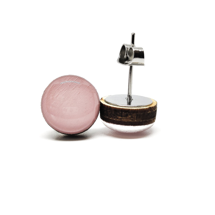 light pink salt stud earrings by candi cove designs everyday simple stud earrings by candi cove designs