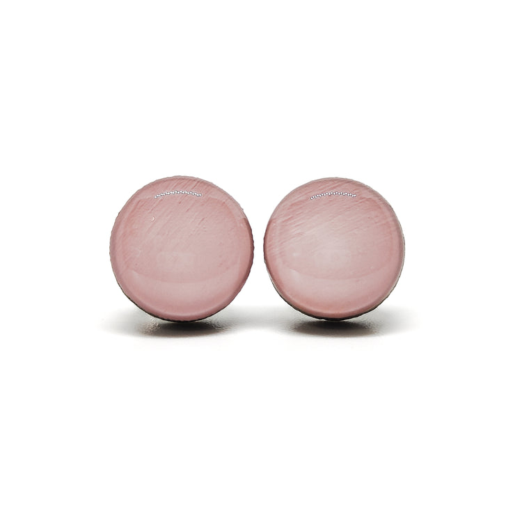 light pink salt stud earrings by candi cove designs everyday simple stud earrings by candi cove designs