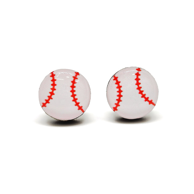 baseball softball stud earrings by candi cove designs