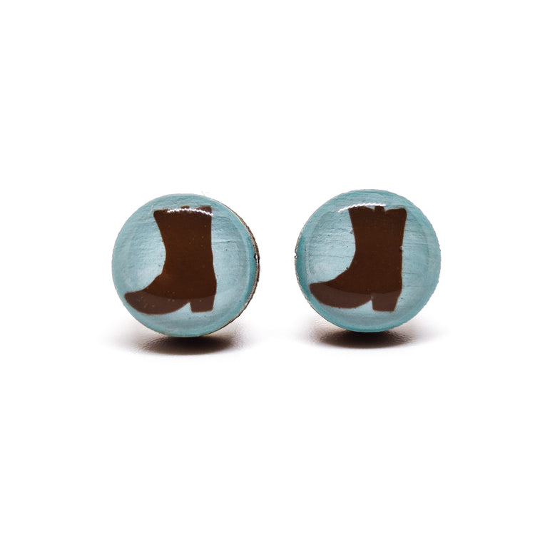 Cowgirl Boots Stud Earrings - Candi Cove Designs