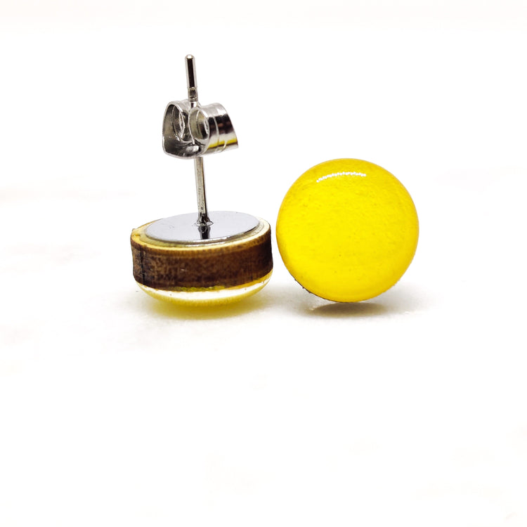 Bright yellow stud earrings by candi cove designs, yellow stud earrings, yellow dot earrings, yellow button earrings large yellow earrings, small yellow button earrings, yellow post earrings, yellow wood stud earrings, big yellow ball earrings, resin earrings yellow, round bright yellow stud earrings, yellow ball earrings, bright yellow jewelry, yellow studs, yellow earrings button, yellow earring, button earrings, yellow round tribal earrings for women, canary yellow earrings