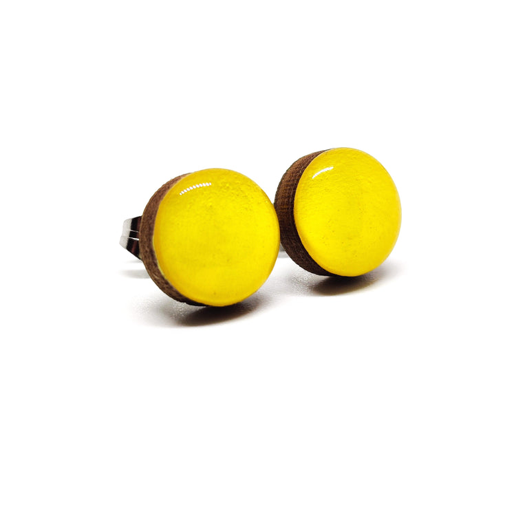 Bright yellow stud earrings by candi cove designs, yellow stud earrings, yellow dot earrings, yellow button earrings large yellow earrings, small yellow button earrings, yellow post earrings, yellow wood stud earrings, big yellow ball earrings, resin earrings yellow, round bright yellow stud earrings, yellow ball earrings, bright yellow jewelry, yellow studs, yellow earrings button, yellow earring, button earrings, yellow round tribal earrings for women, canary yellow earrings
