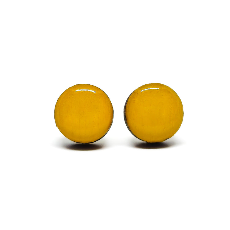 mustard yellow stud earrings by candi cove designs everyday simple stud earrings for sensitive ears