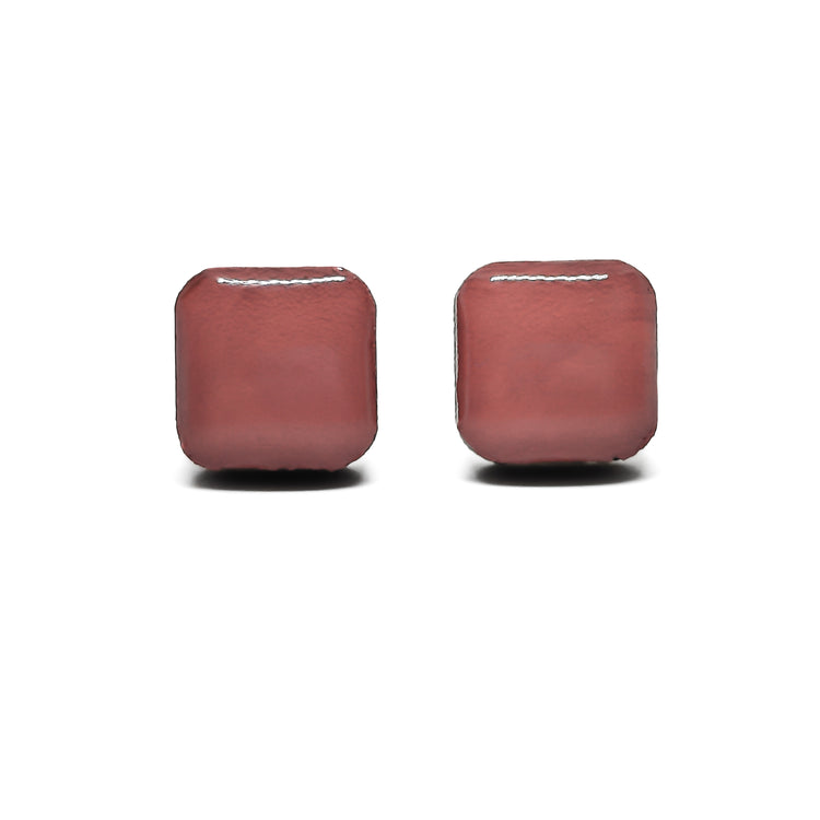 Clay Rose Square Stud Earrings | Color Dot Stud Earrings | Resin Earrings | Everyday Earrings | Small Studs | Colorful Earrings | Square Studs