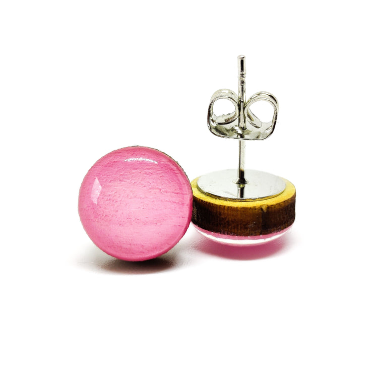 Bubble gum pink stud earrings stainless steel posts by candi cove designs, pink stud earrings, pink earrings for women, bubble gum earrings, bubble earrings, button stud earrings for women, pink button earrings, flat button earrings, large pink earrings studs, pink earrings button, round earrings light pink button earrings, small pink earrings, pink jade earrings, pink post earrings,