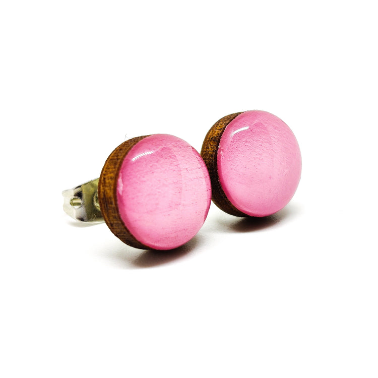Bubble gum pink stud earrings stainless steel posts by candi cove designs, pink stud earrings, pink earrings for women, bubble gum earrings, bubble earrings, button stud earrings for women, pink button earrings, flat button earrings, large pink earrings studs, pink earrings button, round earrings light pink button earrings, small pink earrings, pink jade earrings, pink post earrings,