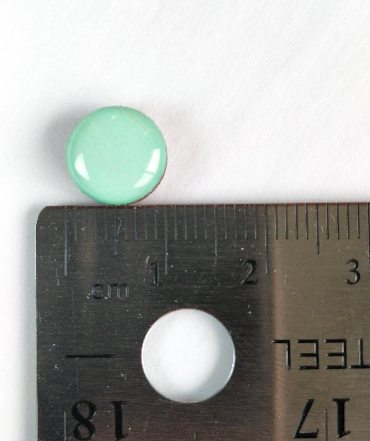 Stud Earrings, Teal, 10 mm, Handmade, Stainless Steel Posts for Sensitive Ears - Candi Cove Designs