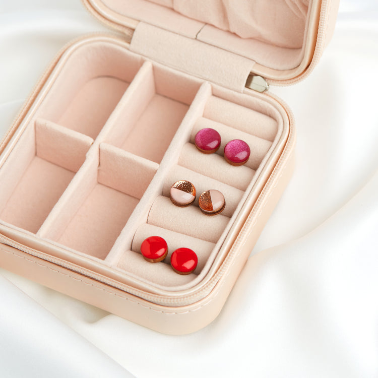 Lipstick Red Stud Earrings by Candi Cove Designs