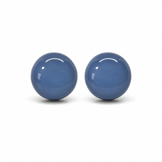 Blue Denim Jean Blue Stud Earrings by Candi Cove Designs