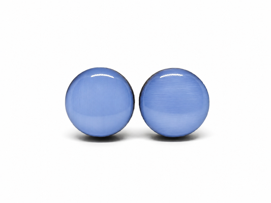 Corn Flower Blue Color Dot Vibrant Studs Earrings by Candi Cove Designs