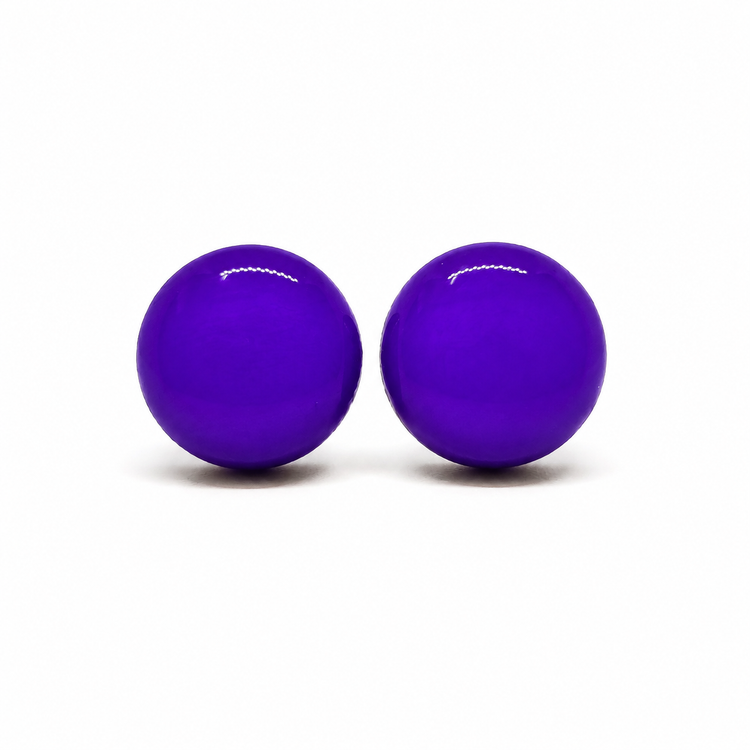 Purple Passion Stud Earrings by Candi Cove Designs