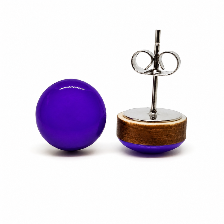 Purple Passion Stud Earrings by Candi Cove Designs