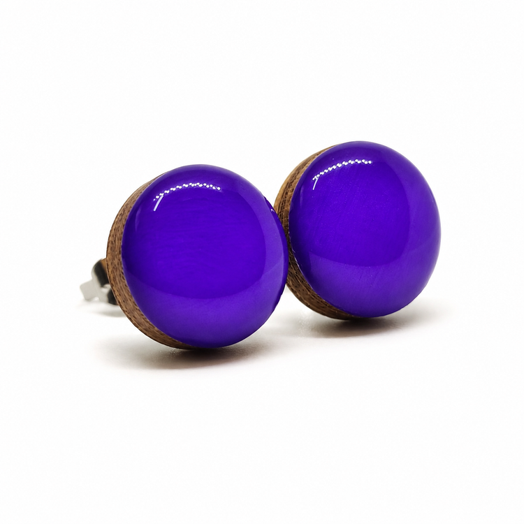 Purple Passion Stud Earrings by Candi Cove Designs