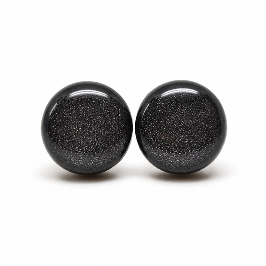 Gunmetal Grey Shimmer Stud Earrings by Candi Cove Designs