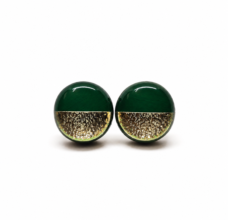 Forest Green and Gold Faux Hammered Metal by Candi Cove Designs