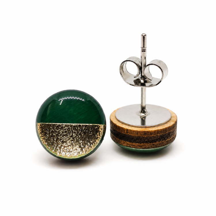 Forest Green and Gold Faux Hammered Metal by Candi Cove Designs