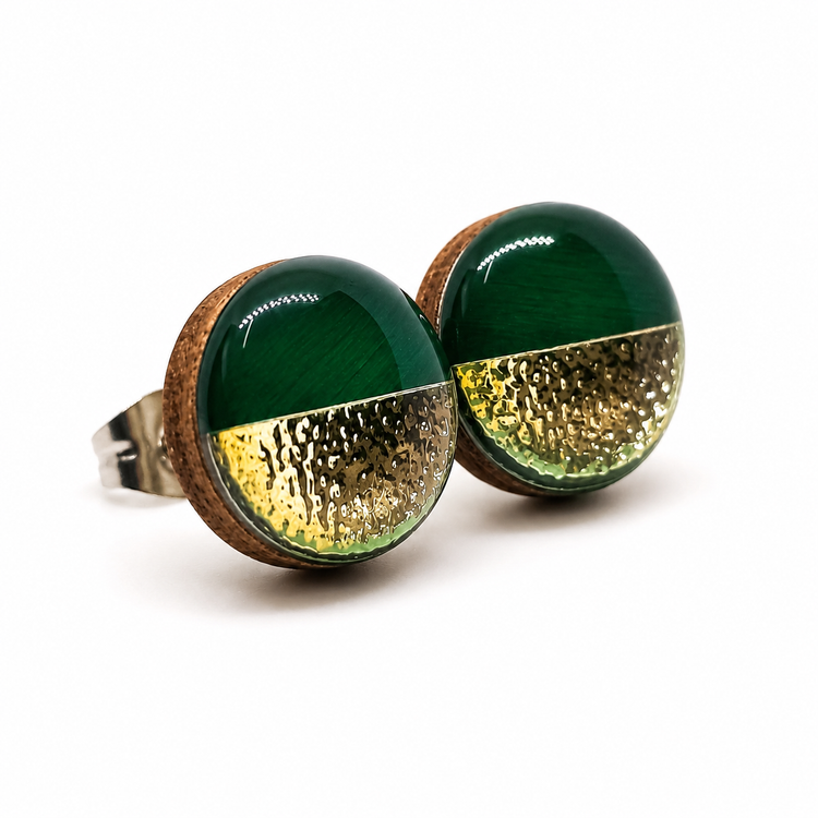 Forest Green and Gold Faux Hammered Metal by Candi Cove Designs