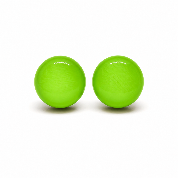 Lime Green Sorbet Stud Earrings by Candi Cove Designs