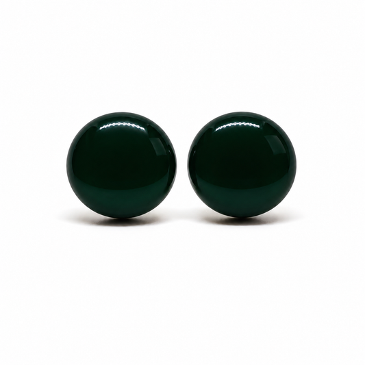 Black Stud Earrings by Candi Cove Designs
