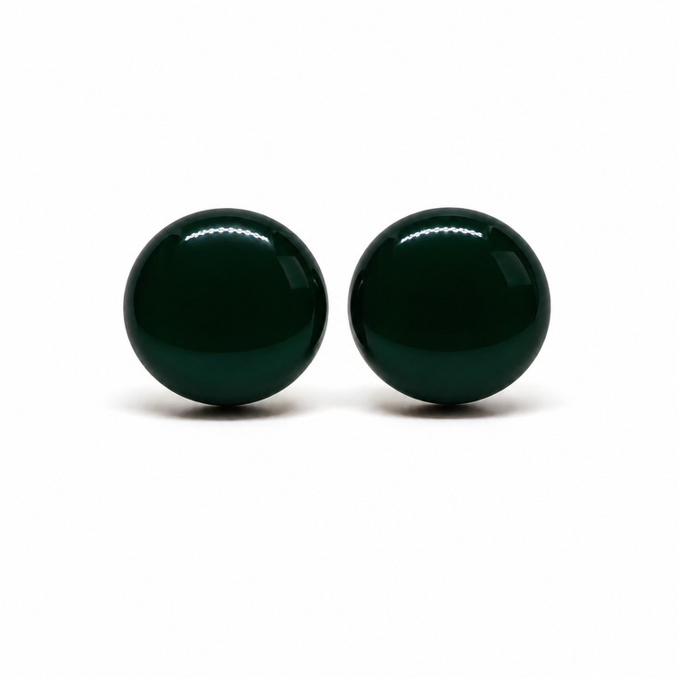 Black Stud Earrings by Candi Cove Designs
