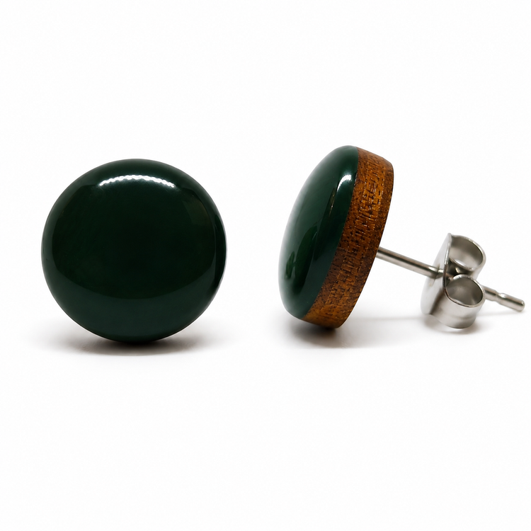 Black Stud Earrings by Candi Cove Designs