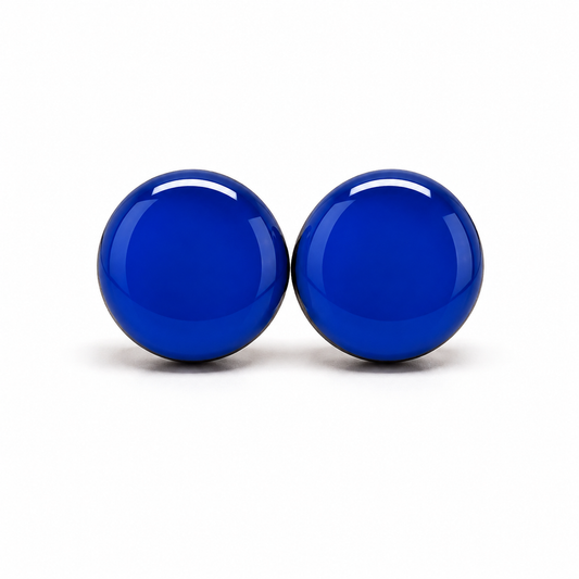 Royal Blue Stud Earrings by Candi Cove Designs