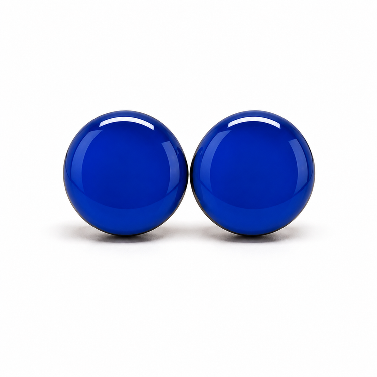Royal Blue Stud Earrings by Candi Cove Designs