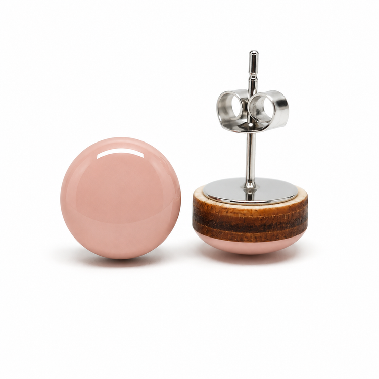 Blush Pink Stud Earrings by Candi Cove Designs