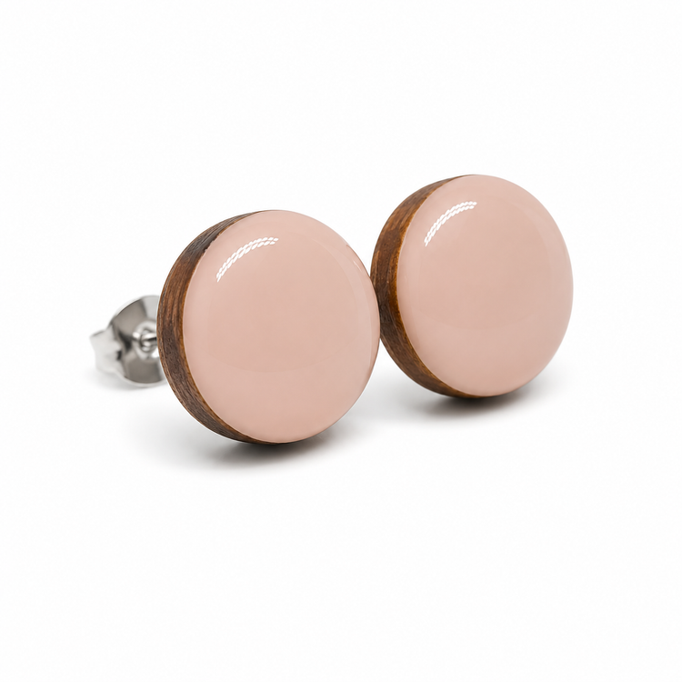 Blush Pink Stud Earrings by Candi Cove Designs