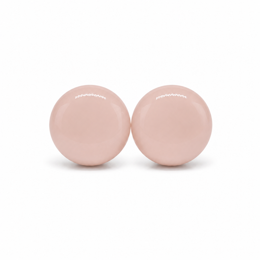 Blush Pink Stud Earrings by Candi Cove Designs