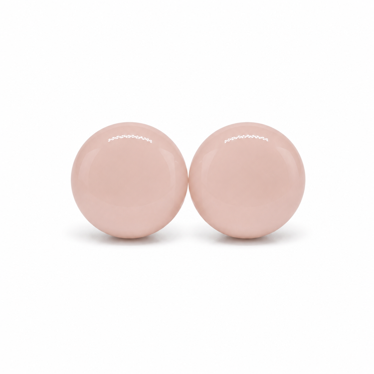 Blush Pink Stud Earrings by Candi Cove Designs