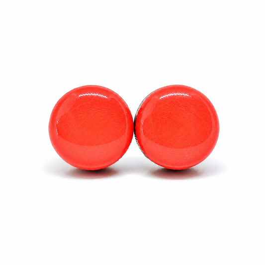 Coral Stud Earrings by Candi Cove Designs