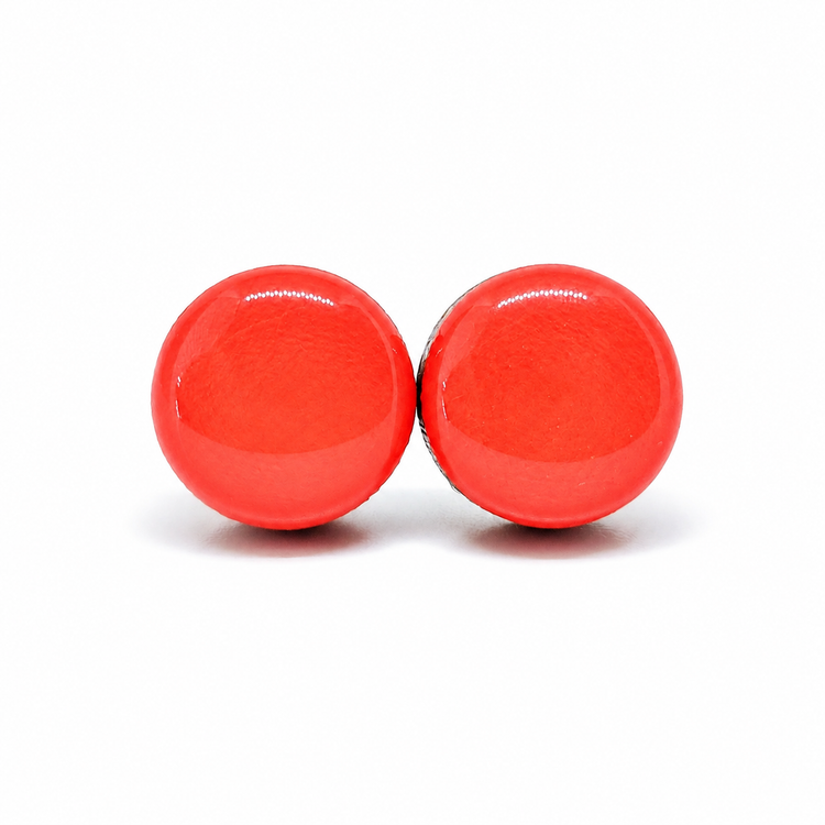 Coral Stud Earrings by Candi Cove Designs