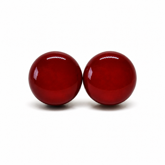 Burgundy Stud Earrings by Candi Cove Designs