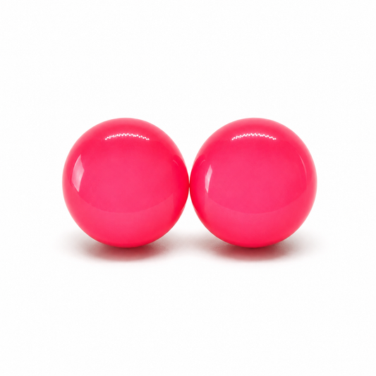 Hot Pink Stud Earrings by Candi Cove Designs