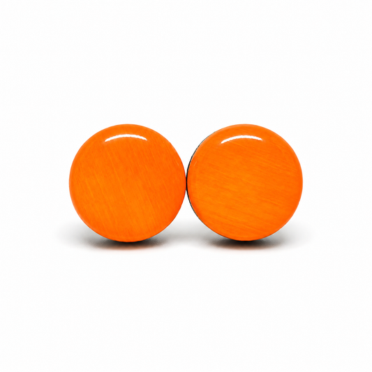 Neon Orange Stud Earrings by Candi Cove Designs