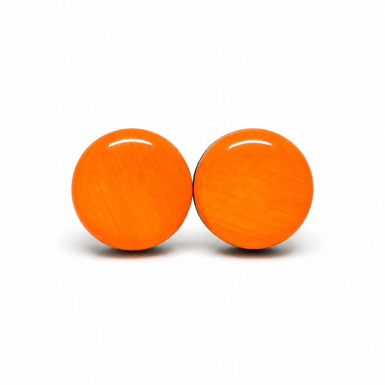 Neon Orange Stud Earrings by Candi Cove Designs