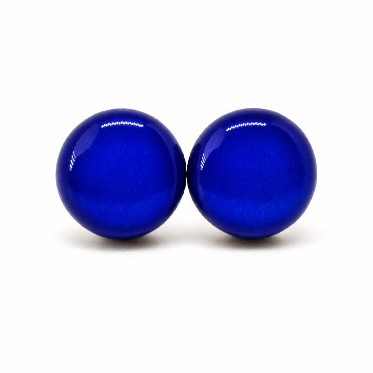 Royal Blue Stud Earrings by Candi Cove Designs