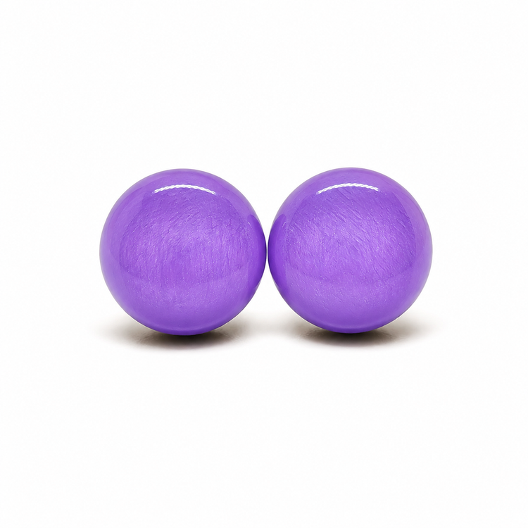 Lavender Purple Stud Earrings by Candi Cove Designs