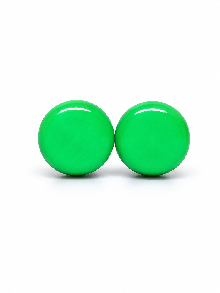 Lime Green Stud Earrings by Candi Cove Designs