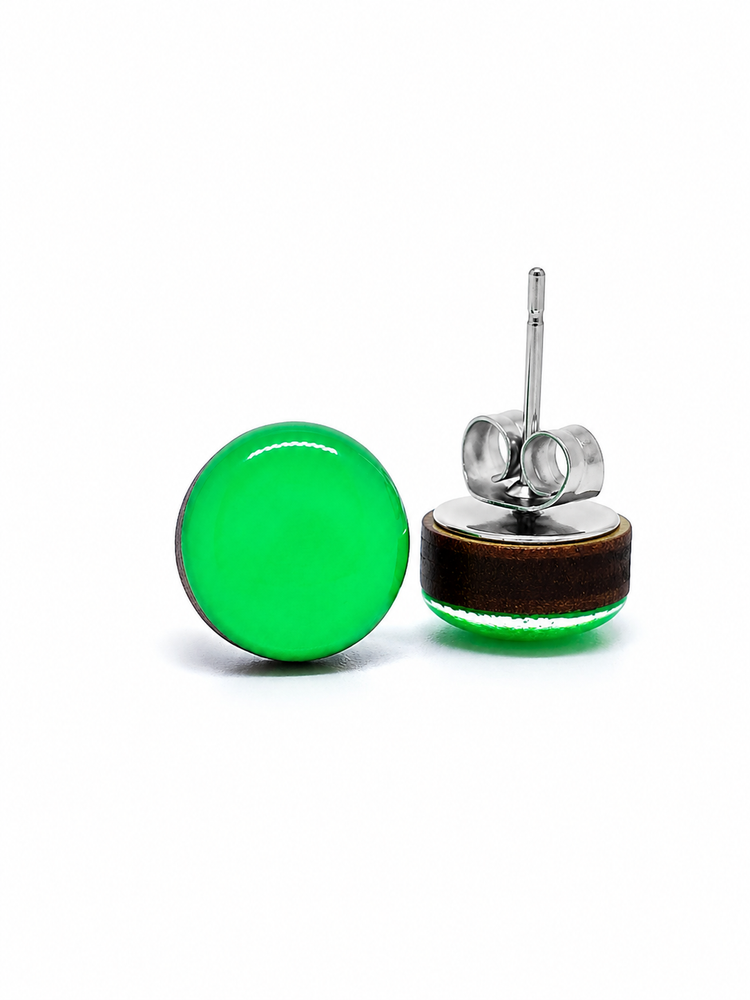 Lime Green Stud Earrings by Candi Cove Designs