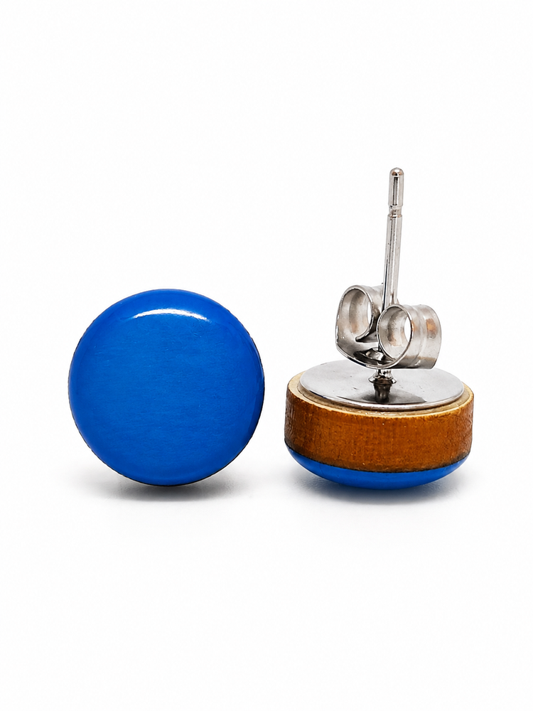 Topaz Blue Stud Earrings by Candi Cove Designs