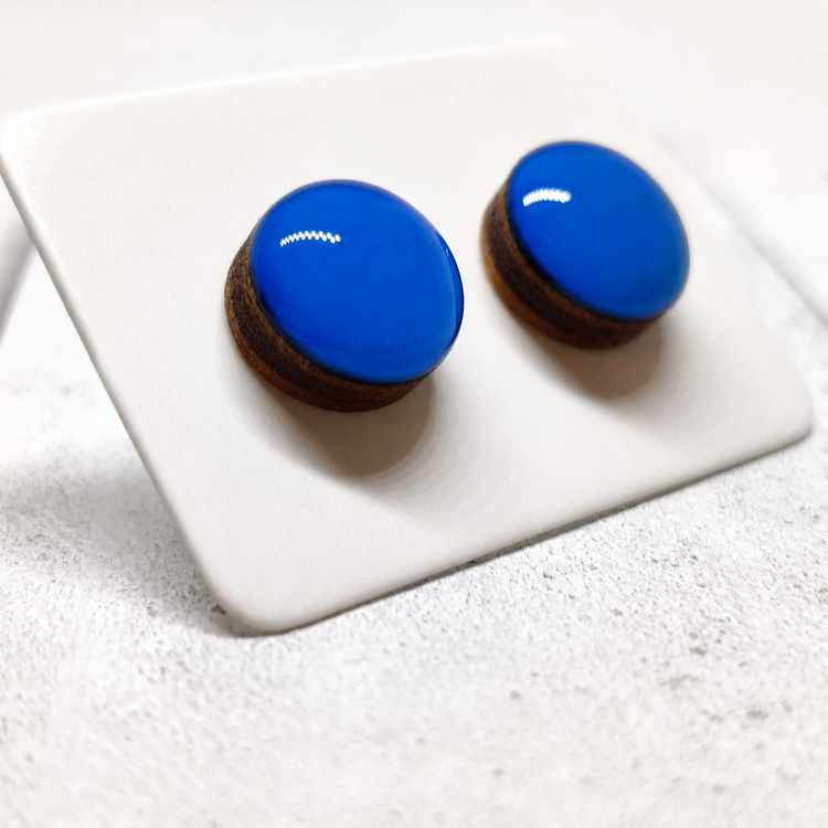 Topaz Blue Stud Earrings by Candi Cove Designs