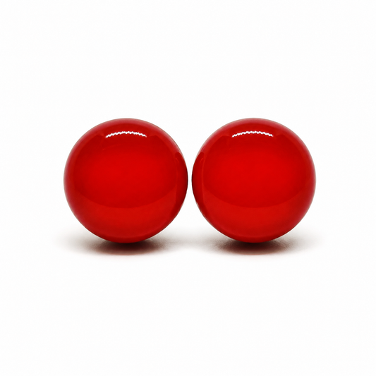 Lipstick Red Stud Earrings by Candi Cove Designs